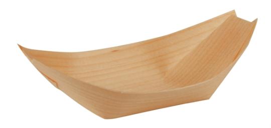 Papstar Fingerfood-Schale Schiffchen Holz 16,5x8,5cm 50ST 