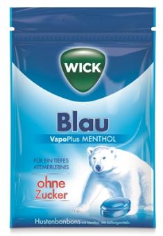 Wick Blau Menthol ohne Zucker 72g 