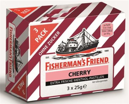 Fishermans Friend Cherry ohne Zucker 3x25g 