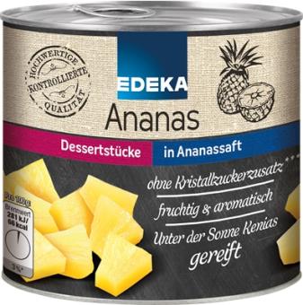 EDEKA Ananas Stücke in Saft 432g 