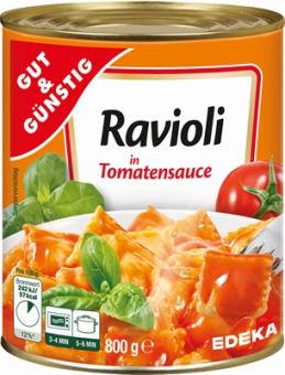 GUT+GÜNSTIG Ravioli in Tomatensauce 800g 
