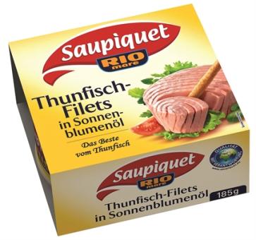 Saupiquet Thunfisch Filet in Sonnenblumenöl 185g 