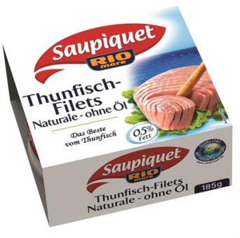 Saupiquet Thunfisch Filet Naturale ohne Öl 185g 