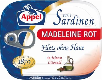 Appel Sardinen Madeleine rot in Olivenöl 105g 