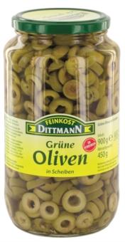Feinkost Dittmann Oliven grün in Scheiben 900g 