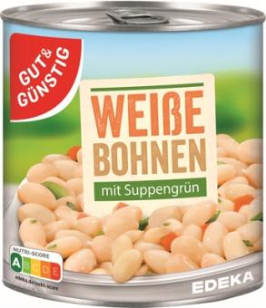 GUT+GÜNSTIG Weisse Bohnen mit Suppengrün 800g 