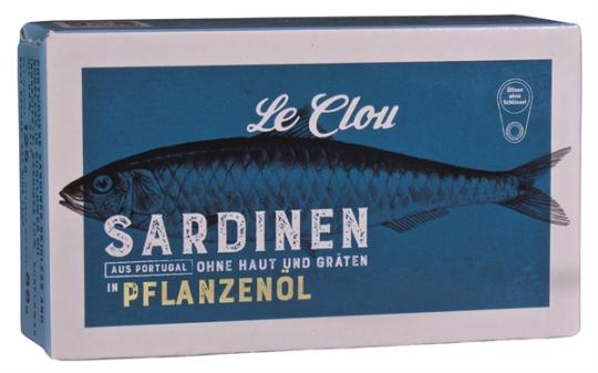 Le Clou Sardinen in Öl ohne Haut und Gräten 125g 