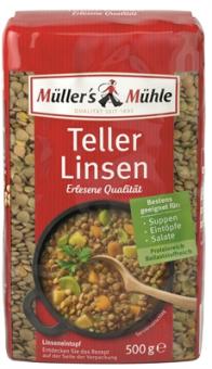 Müllers Mühle Teller Linsen 500g 