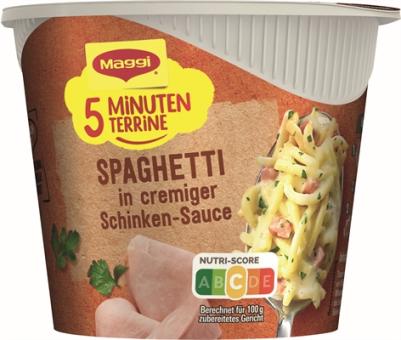 Maggi 5 Minuten Terrine Spaghetti in Schinkensauce 64g 