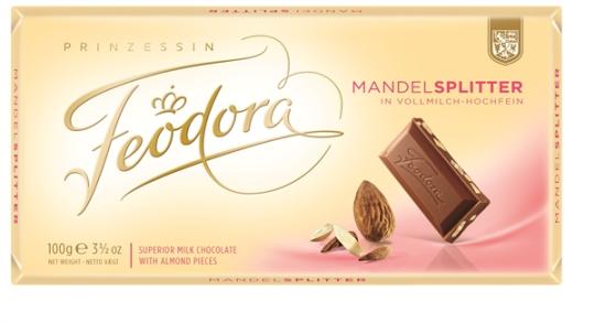 Feodora Chocolade Mandelsplitter Vollmilch 100g 