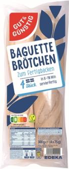 GUT+GÜNSTIG Baguette Brötchen 4ST 300g 