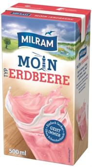 Milram H-Erdbeer Drink mit Halm 0,1% 500ml 