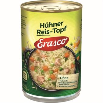 Erasco Hühner-Reistopf mit natürlicher Hühnerbrühe 400g 