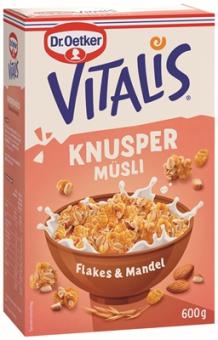 Dr.Oetker Vitalis Knusper Flakes+Mandeln 600g 