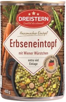 Dreistern Erbseneintopf mit Wiener Würstchen 400g 