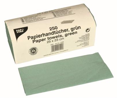 Papstar Handtuchpapier grün Zick-Zack 1-lagig 23x25cm 250BL 