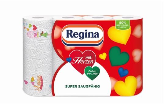 Regina Haushaltstücher mit Herzen 4x43BL 