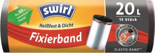 Swirl Fixierband-Müllbeutel Reißfest+Dicht 20l 15ST 