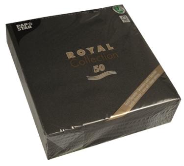 Royal Collection Servietten schwarz 40x40cm 1/4-Falz 50ST 