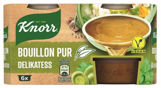 Knorr Bouillon Pur Delikatess für 6x1/2l 6x28g 
