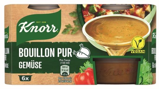 Knorr Bouillon Pur Gemüse für 6x0,5l 6x28g 