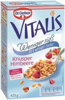 Dr.Oetker Vitalis Knusper Himbeere weniger süß 425g 