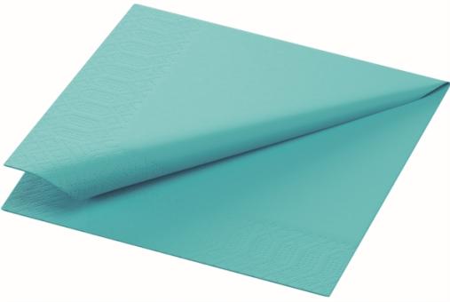 Duni Servietten mint blue 3-lagig 24x24cm 1/4Falz 250ST 