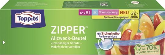 Toppits Zipper Gr.XL 6l 12ST 