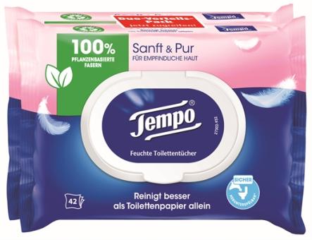 Tempo Sanft+Pur feuchtes Toilettenpapier 2x42BL 