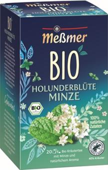 Bio Meßmer Tee Holunderblüte Minze 20ST 40g 