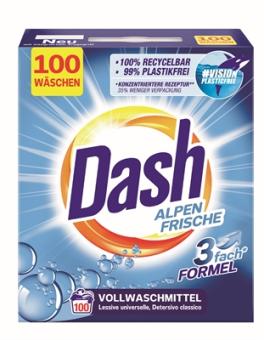 Dash Vollwaschmittel Alpen Frische 100WL 6kg 