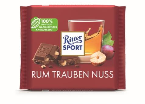 Ritter Sport Rum Trauben Nuss Tafel 100g 