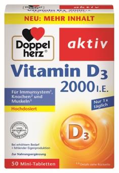 Doppelherz Vitamin D3 2000 I.E.50Tabletten 20,4g 