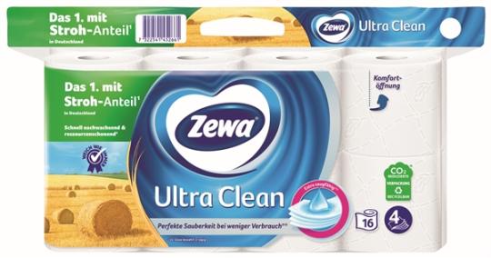 Zewa Ultra Clean Toilettenpapier 4-lagig 16x135BL 
