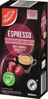 GUT+GÜNSTIG Kaffeekapseln Espresso 20ST 104g 