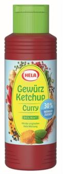 Hela Gewürz Ketchup Curry delikat 30% weniger Zucker 300ml 