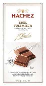 Hachez Chocolade Edel-Vollmilch 100g 