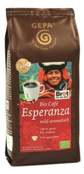 Bio Gepa Cafe Esperanza gemahlen aromatisch bekömmlich reiner Arabica aus Lateinamerika 250g 