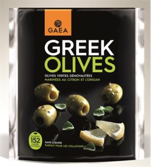 Gaea grüne Oliven ohne Stein Zitrone Oregano 150g 