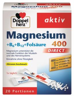 Doppelherz Magnesium+B6+B12 Direct 20Portionen 24g 
