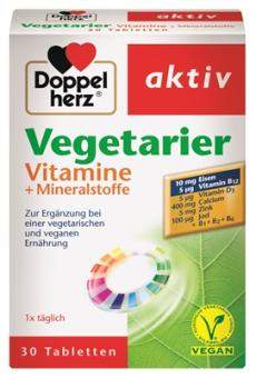 Doppelherz Vegetarier Vitamine + Mineralstoffe 30Tabletten 45,9g 