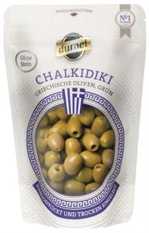 Dumet Chalkidiki grüne Oliven ohne Stein 150g 